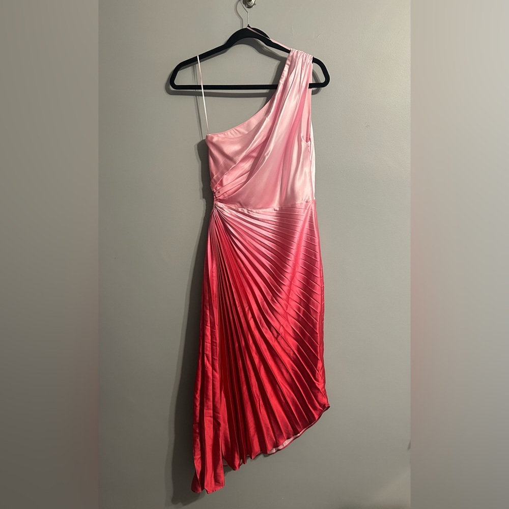 Adelyn Rae One-Shoulder Pink Gradient Dress - Picture 12 of 12